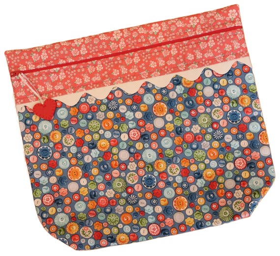 MORE2LUV Button Collector Cross Stitch Project Bag