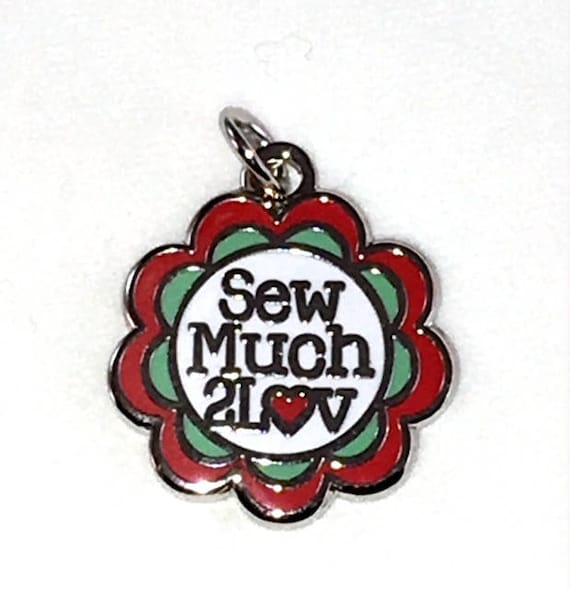 Exclusive SewMuch2Luv 5/8" Enamel Charm