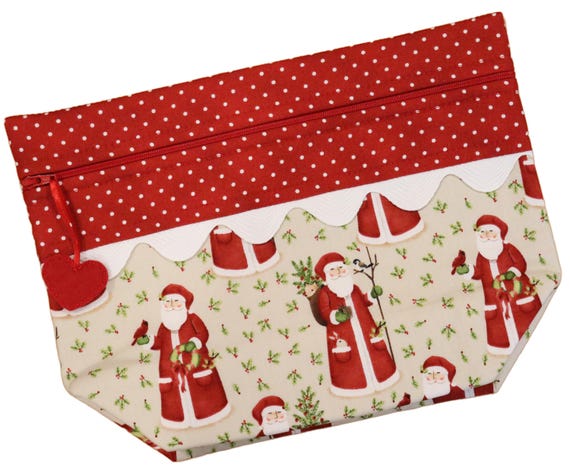 Lil' Big Bottom Santa Loves Birds Cross Stitch Bag