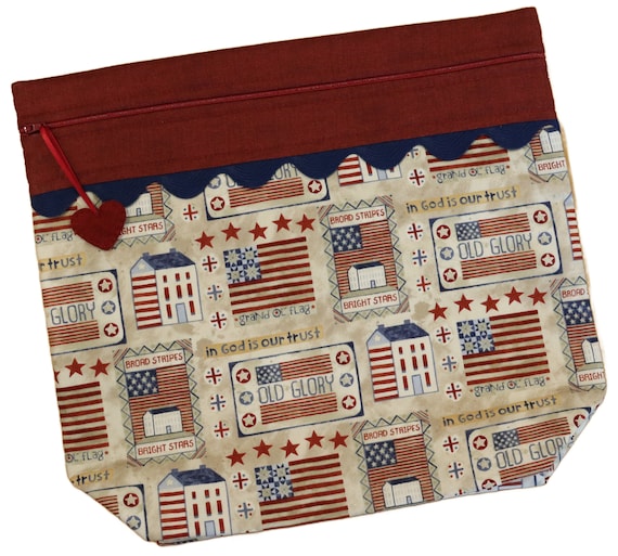 MORE2LUV Old Glory Cross Stitch Project Bag