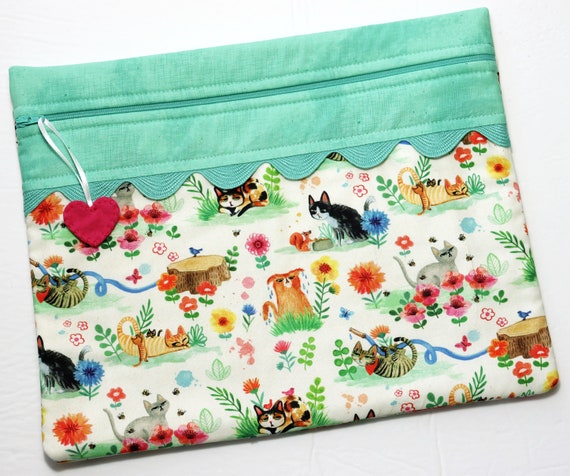 Garden Cats Cross Stitch Project Bag