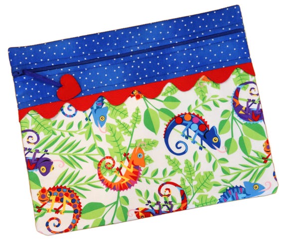 Bright Chameleon Stitch Project Bag RTS