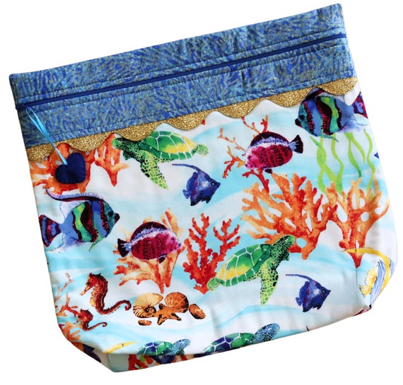 MORE2LUV Coral Reef Cross Stitch Project Bag