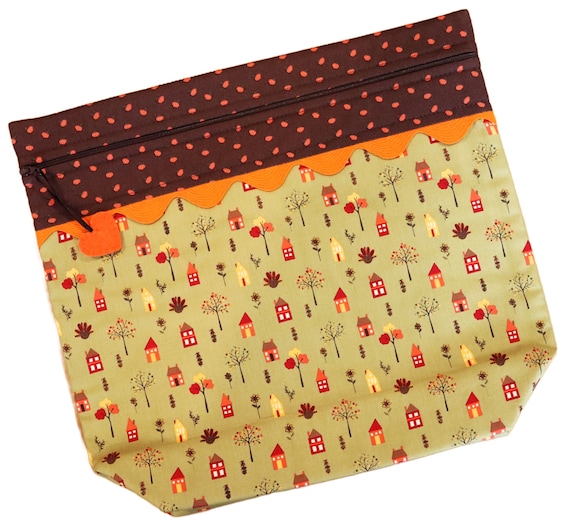 MORE2LUV Tiny Fall Town Cross Stitch Project Bag RTS