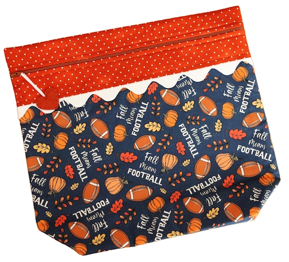 MORE2LUV Fall Means Football Cross Stitch Project Bag