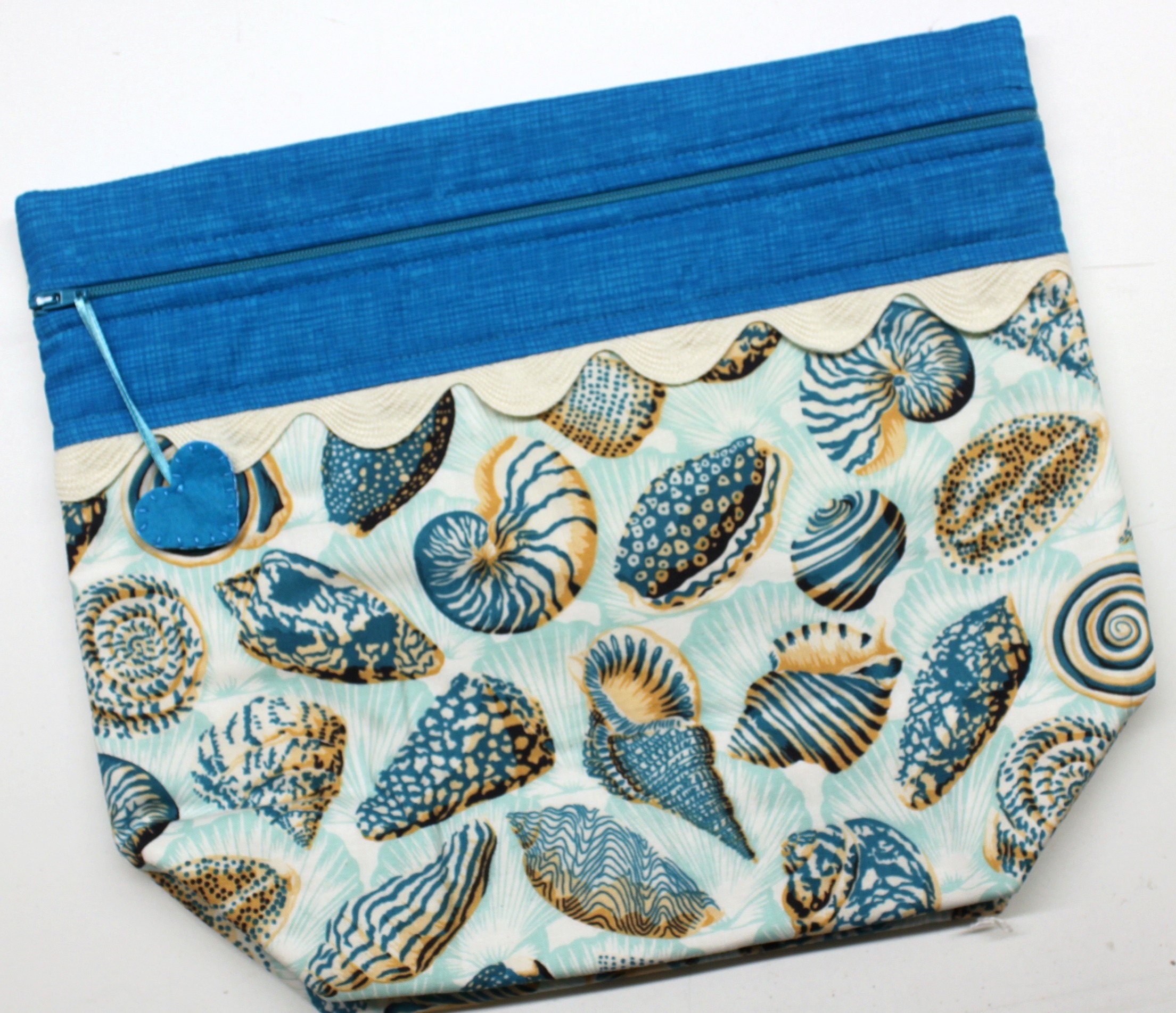 Big Bottom Bag Seashells Cross Stitch Project Bag