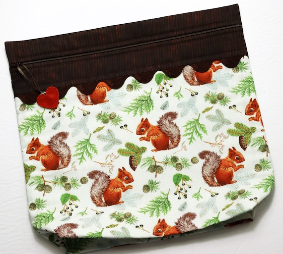 MORE2LUV Red Squirrel Cross Stitch Project Bag