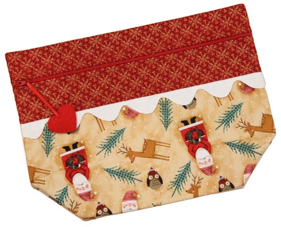 Lil' Big Bottom Deer Santa Cross Stitch Bag