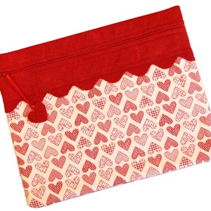 Flirty Hearts Cross Stitch Project Bag
