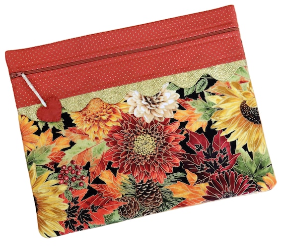 Golden Mums Cross Stitch Project Bag