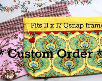 CUSTOM You Choose Fabric LOTS2LUV Cross Stitch Project Bag