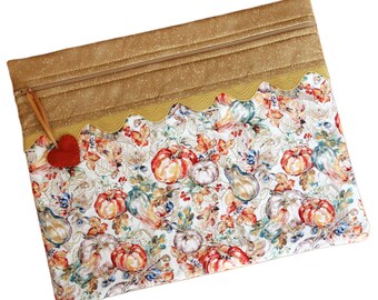Golden Gourds Cross Stitch Project Bag