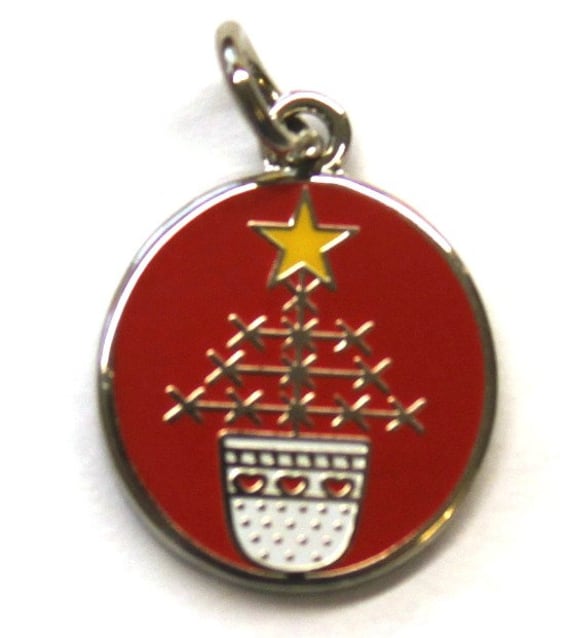 Exclusive Thimble Christmas Tree Enamel Charm