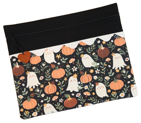 Sweet Ghosts and Pumpkins Cross Stitch Project Bag