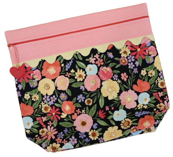 MORE2LUV Bright Bouquet Cross Stitch Project Bag