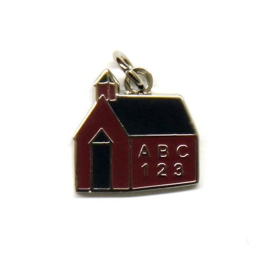 Exclusive Schoolhouse Enamel Charm