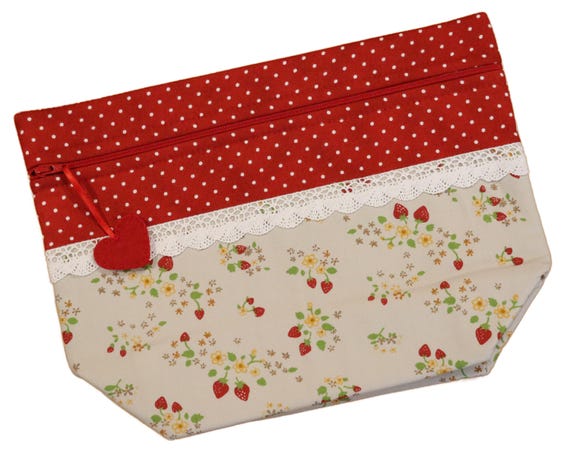 Lil' Big Bottom Sweet Strawberries Cross Stitch Bag