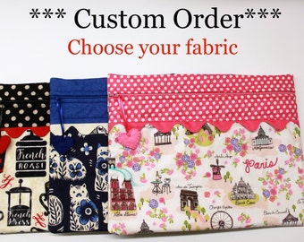 Standard Size Choose Your Fabric Cross Stitch Embroidery Project Bag