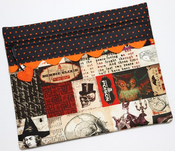 Spooky Patchwork Cross Stitch Project Bag RTS
