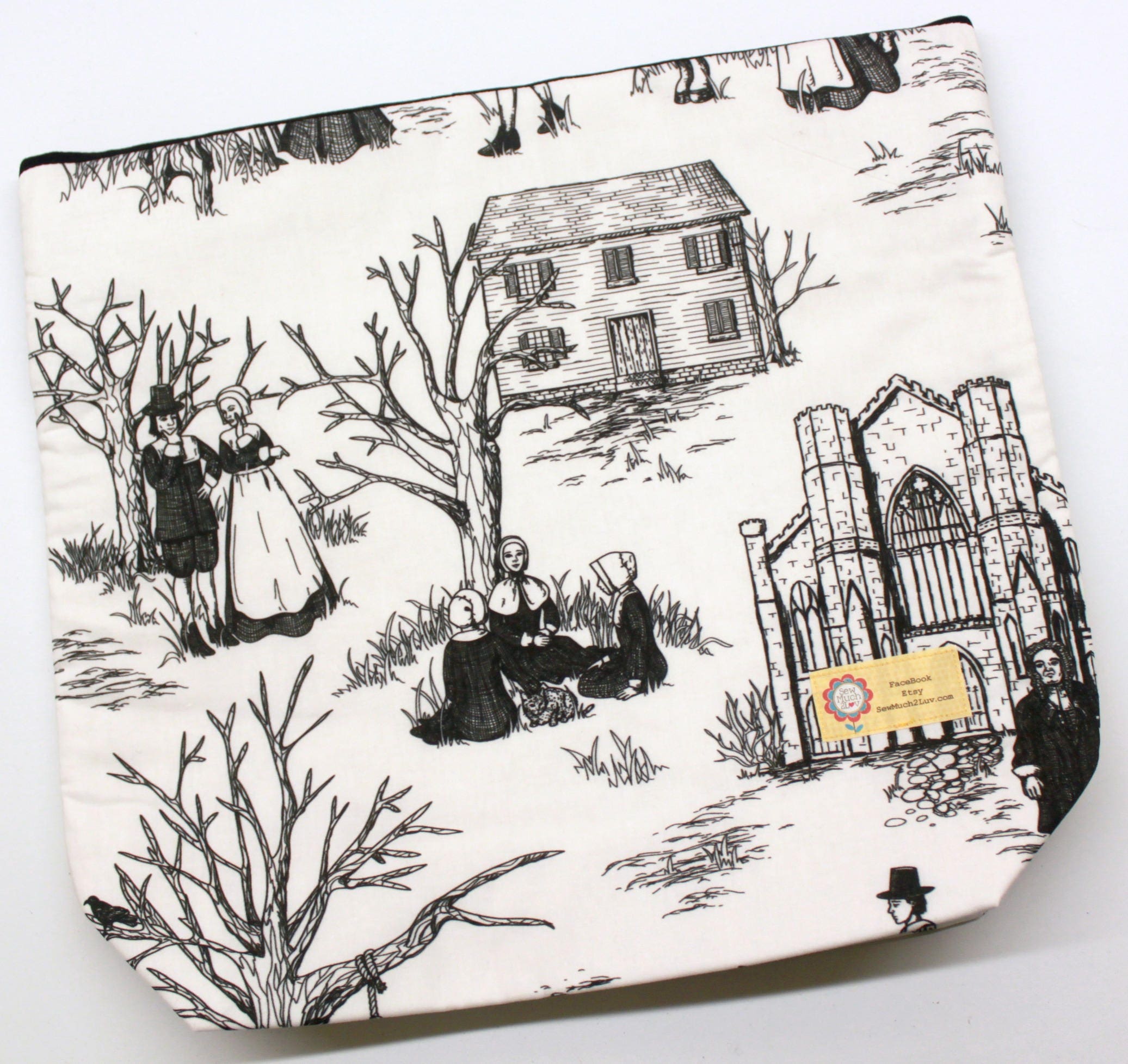 MORE2LUV Salem Witch Trials Cross Stitch Embroidery Project Bag