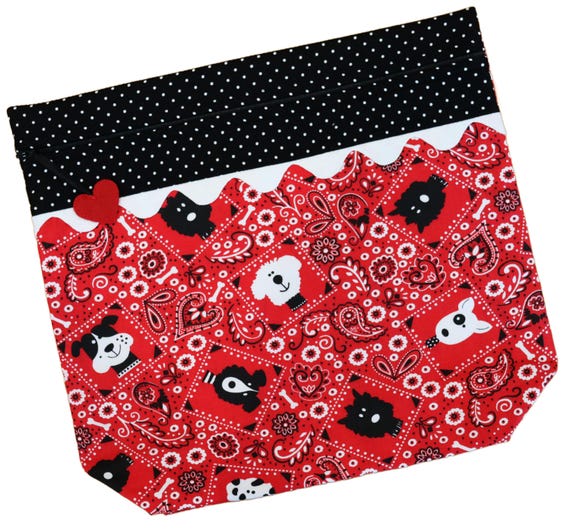 MORE2LUV Bandana Dogs Cross Stitch Project Bag