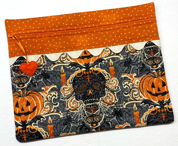 Glittering Holloween Cross Stitch Project Bag