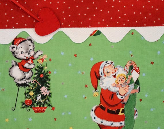 MORE2LUV Vintage Christmas Cross Stitch Project Bag