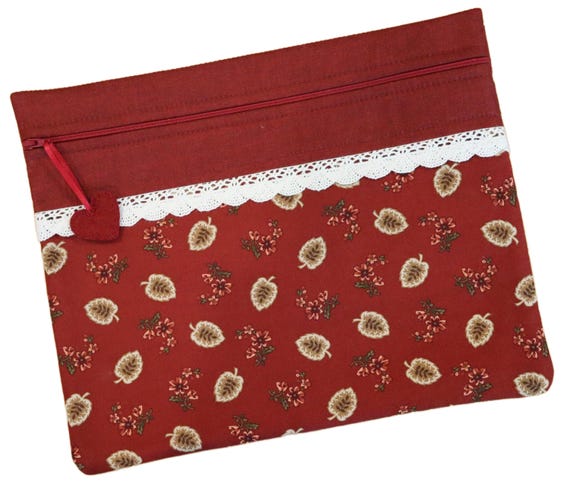 Fall Leaves and Flowers Cross Stitch Project Bag