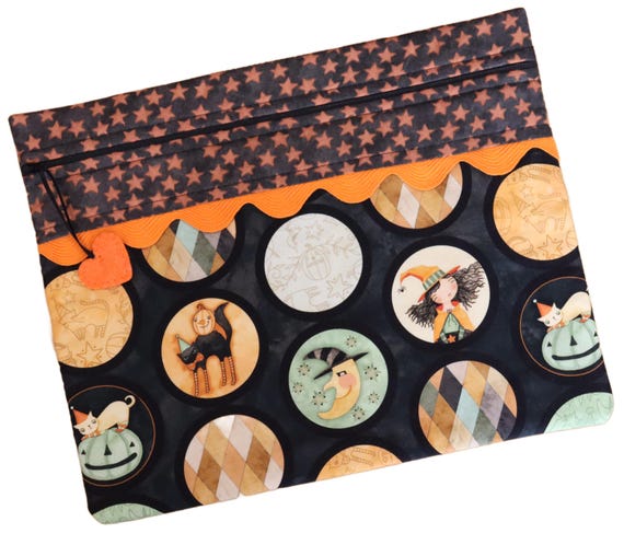 Halloween Bubbles Cross Stitch Project Bag