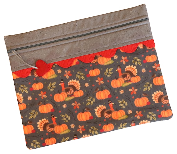 Turkey Time Cross Stitch Project Bag