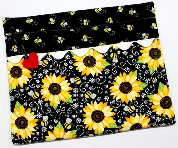 Sunflowers & Bees Cross Stitch Project Bag