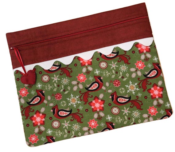Paisley Cardinals Cross Stitch Project Bag