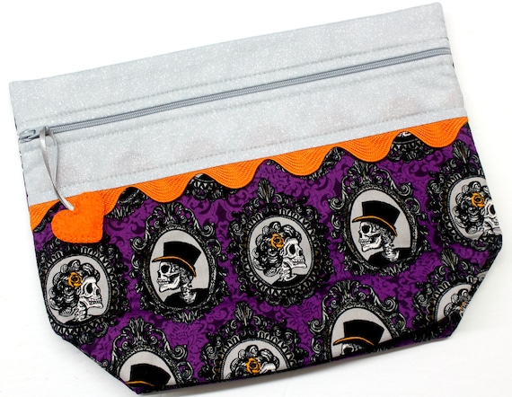 Lil' Big Bottom Silver Purple Halloween Cross Stitch Bag RTS