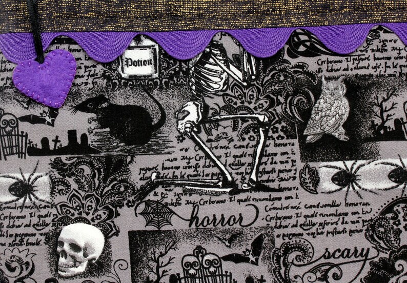 So Scary Halloween Cross Stitch Project Bag