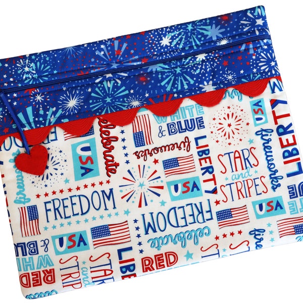 Freedom Rings Cross Stitch Project Bag