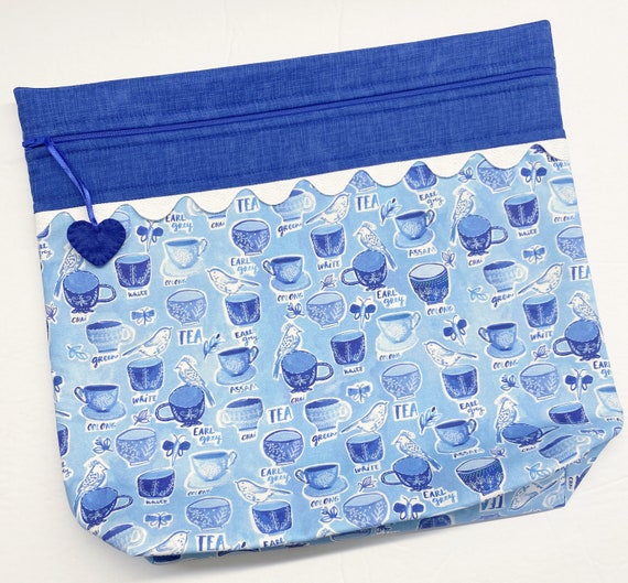MORE2LUV Tweet Tea Cross Stitch Project Bag