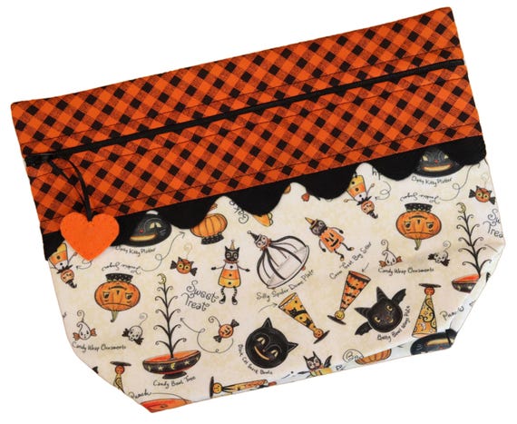 Lil Big Bottom Halloween Cuties Cross Stitch Project Bag