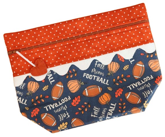 Lil Big Bottom Fall Means Football Cross Stitch Bag