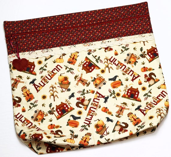 MORE2LUV Autumn Salt Box Cross Stitch Project Bag