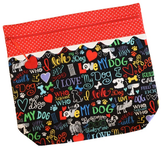 MORE2LUV Love My Dog Cross Stitch Project Bag