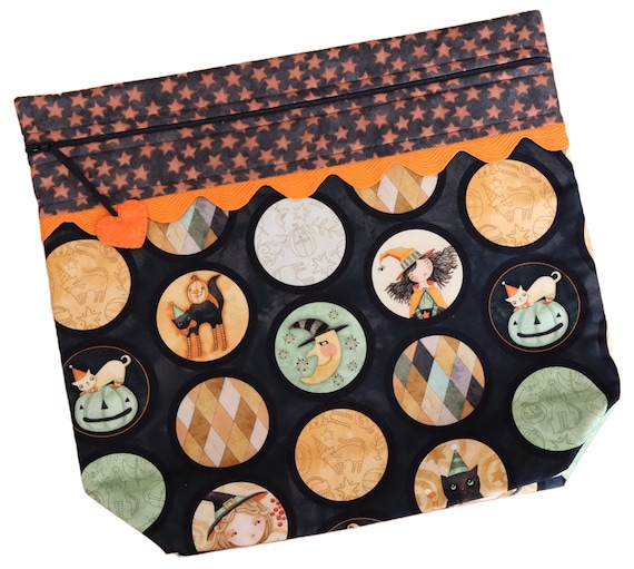 MORE2LUV Halloween Bubbles Cross Stitch Project Bag RTS