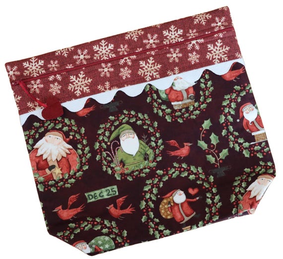 MORE2LUV Folk Art Santa Cross Stitch Project Bag