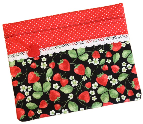 Strawberry Fields Cross Stitch Project bag