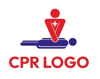 CPR Logo Template: Editable Heartbeat Icon, First Aid Training (Digital Download)