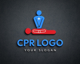 CPR Logo Template: Editable Heartbeat Icon, First Aid Training (Digital Download)
