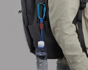 Paracord Braided Keychain with Locking Carabiner,Outdoor gear for Water Bottle Holder, Backpacks,Camping Hiking and Traveling