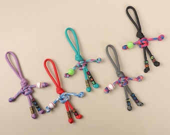 Paracord Braided Keychain - Hand Made Rope Keychain Pendant handmade paracord person keyring Zipper Decoration