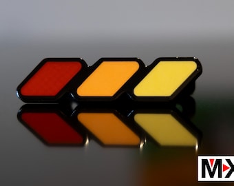 TriColor Heritage Toyota Grill Badge - High Gloss Finish