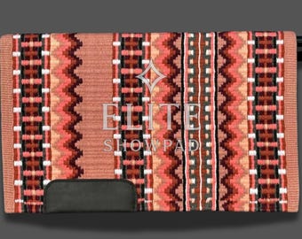 Peach Western Show Pad, Tight Weave Horse Saddle Blanket