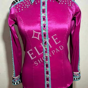 Elite HOT PINK Western Show Shirt Horsemanship Shirt Showmanship Shirt Handmade Show Shirt Custom Size .